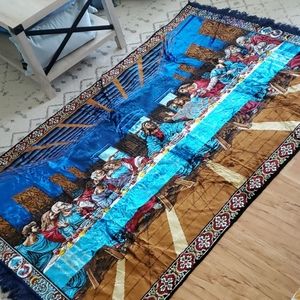 Large Antique Vintage Last Supper Wall Tapestry